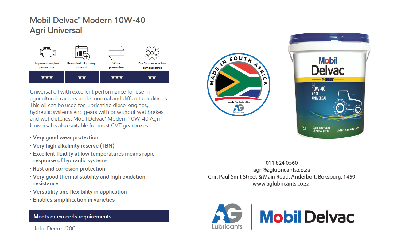 UTTO oils for gears with hydraulic system, wet brakes and wet clutches