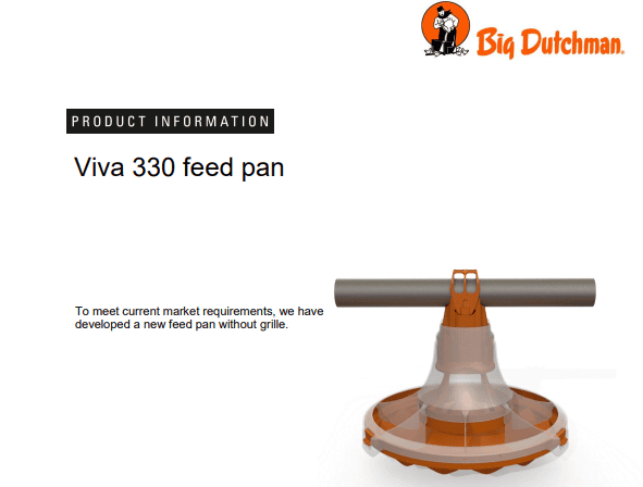 Viva 330 Feed pan